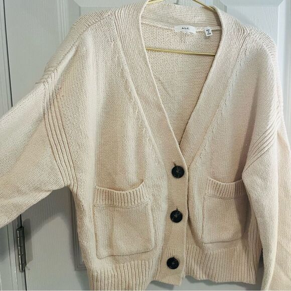 A.L.C. Cream Button-Up Cardigan - Picture 7 of 8